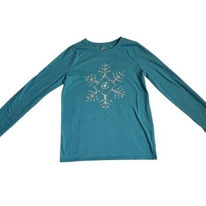 Cat & Jack Kids Snowflake Shirt Long Sleeve
